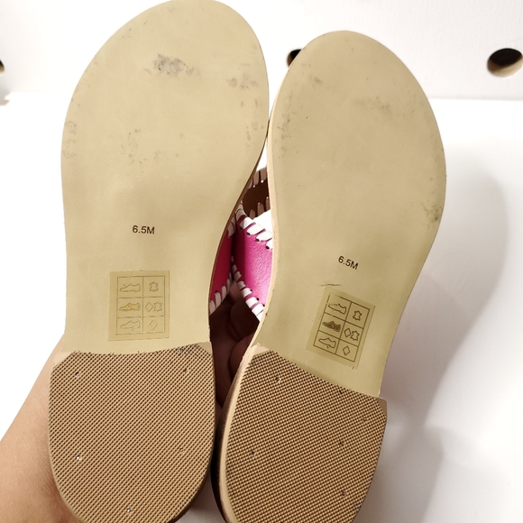 Jack Rogers Ro Leather Pink Thong - Picture 5 of 5